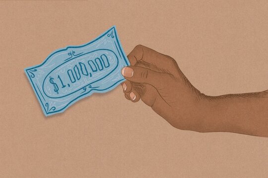 $100 bill representing the American Dream, symbolizing wealth, success, and opportunity in the United States.