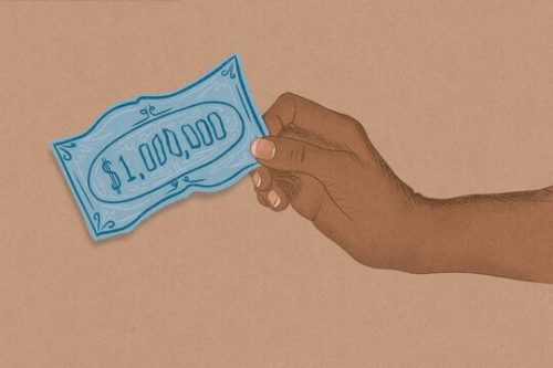 $100 bill representing the American Dream, symbolizing wealth, success, and opportunity in the United States.
