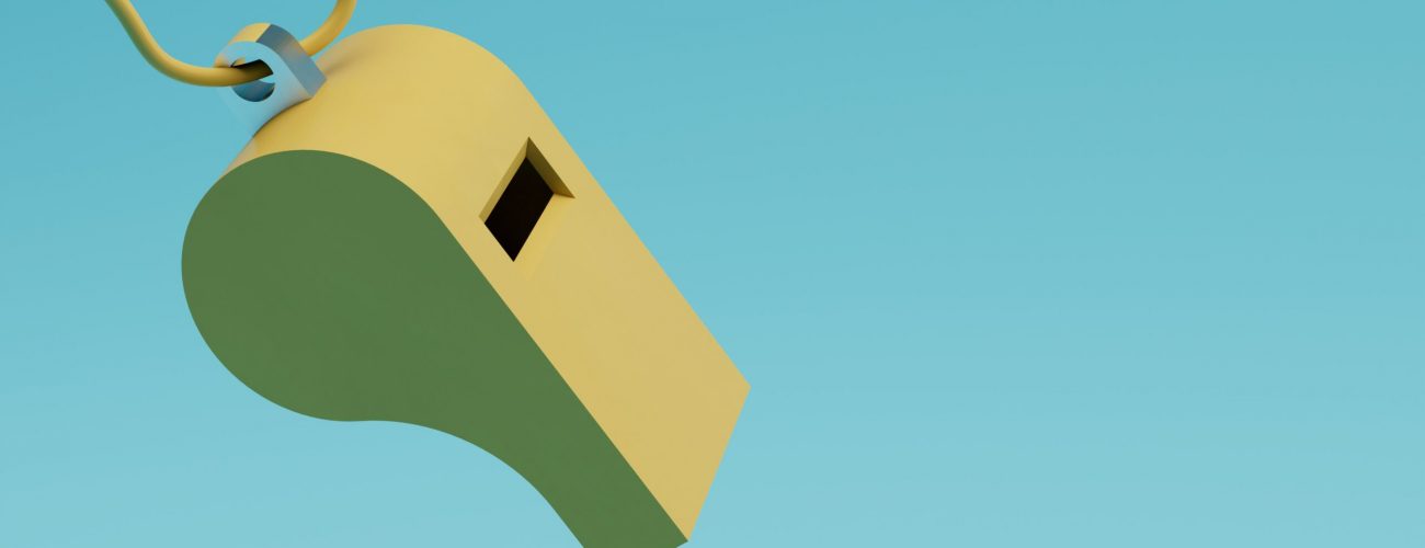 equipment for sports competitions. coach’s whistle to announce the start of the game. yellow sports whistle on a turquoise background. copy paste, copy space. 3d render. 3d illustration Sales Coaching